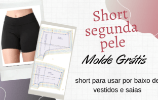 Short segunda pele – Molde grátis