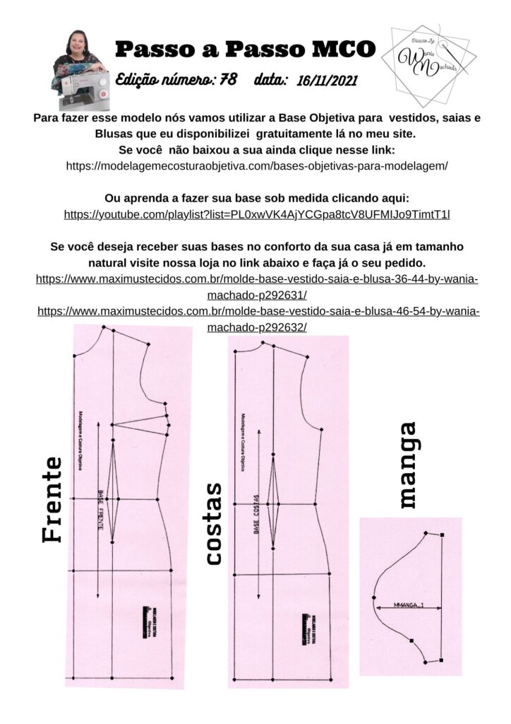 Molde Base p/ Corpo da Barbie DIY (costura) 