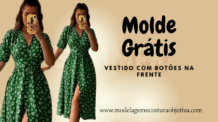 Molde Grátis – Vestido com Botões na Frente