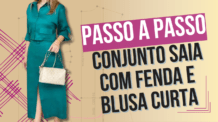 Conjunto Saia com Fenda e Blusa Curta – Passo a Passo 137