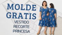 MOLDE GRÁTIS – VESTIDO RECORTE PRINCESA